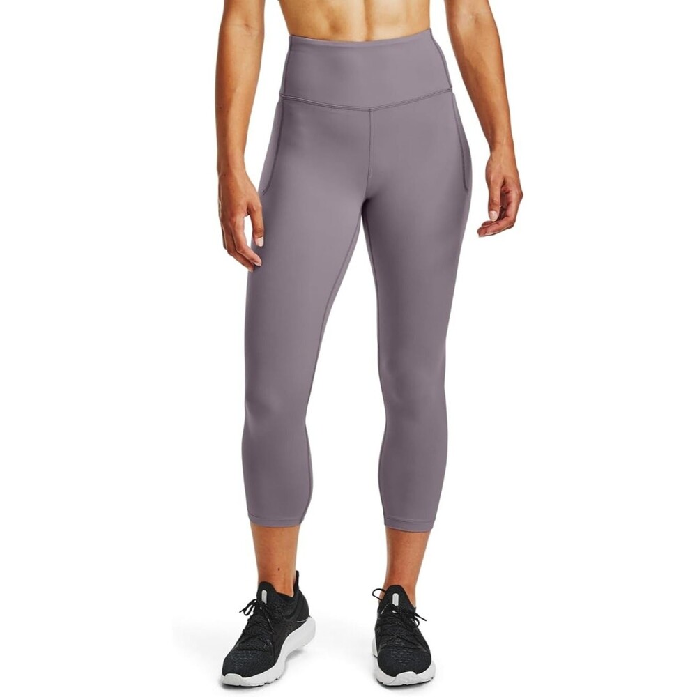 NEW Under Armour Women's Crop Leggings X Small XS soft phone pocket meridian